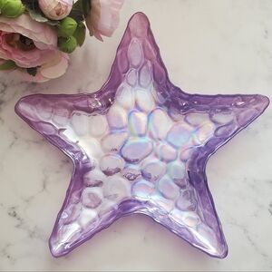 PRINCESS HOUSE ART GLASS PEARLESCENT STARFISH PLATTER
